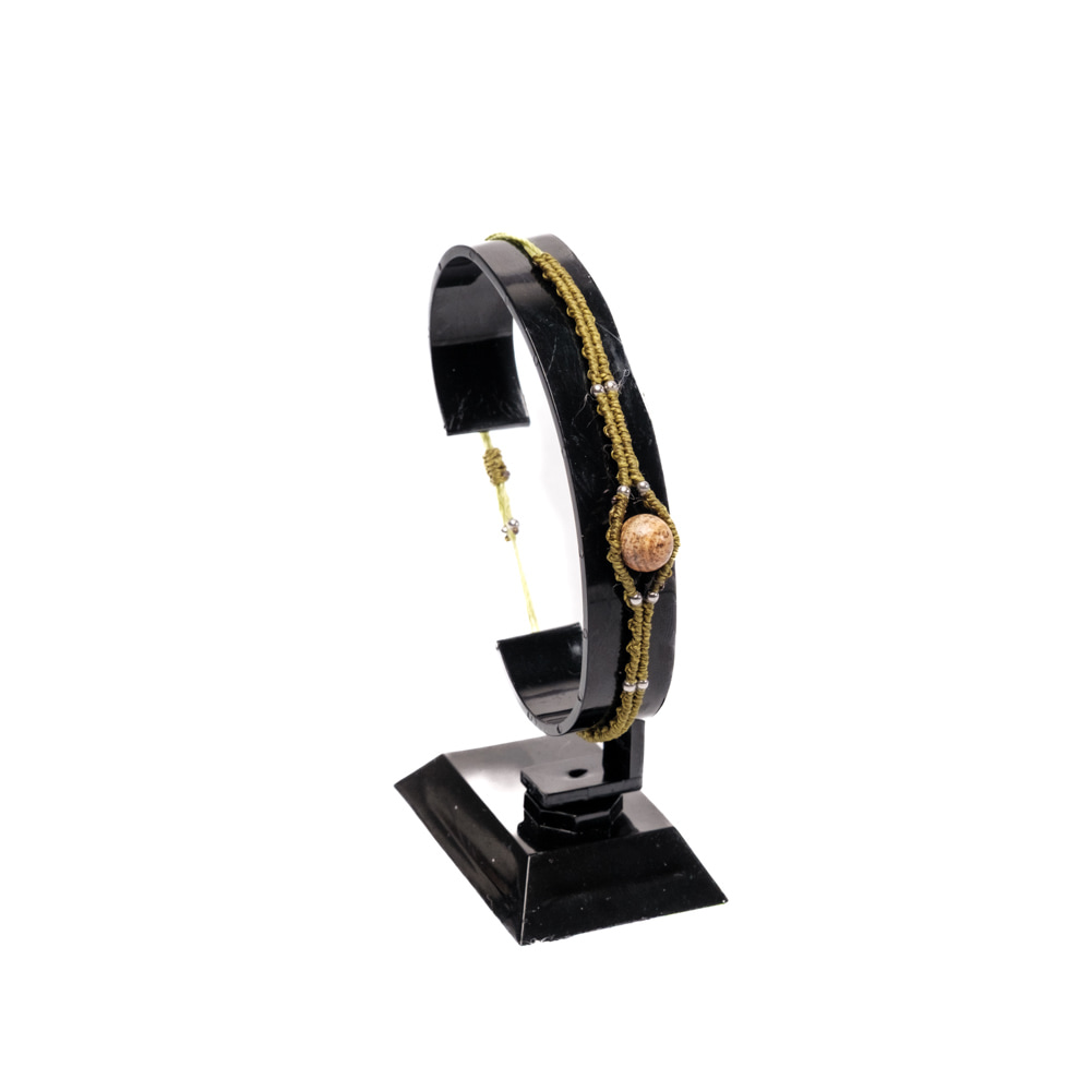 Bracelet Naturel en Bois – Micro Macramé
